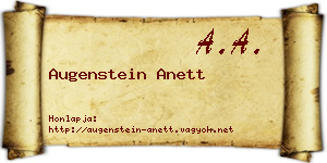 Augenstein Anett névjegykártya